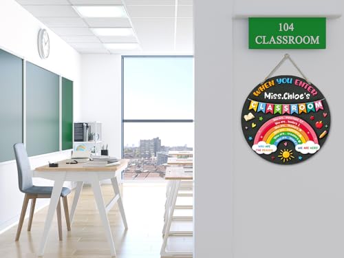 Personalized Teacher Classroom Door Sign with Welcome Design