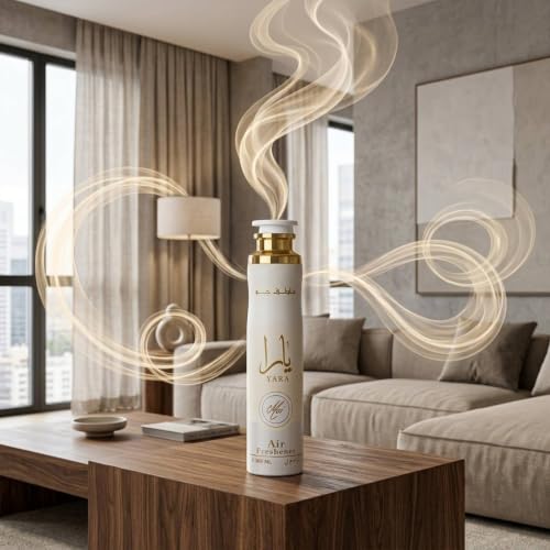 Lattafa Yara Moi Air Freshener 10.1oz Fruity Floral Woody Scent – Elegant & Long-Lasting