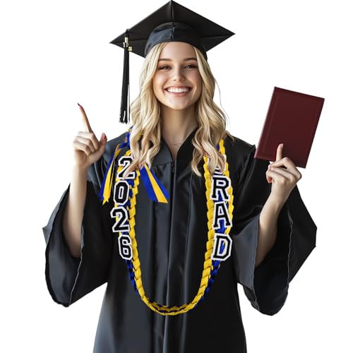 2026 Graduation Ribbon Lei with Brooches - Double-Sided Garland for DIY