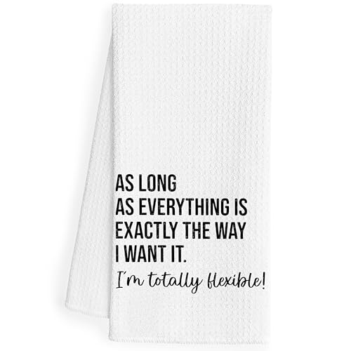 Funny Sarcastic Kitchen Dish Towels 16x24 Inch Decorative Hand Tea Towel
