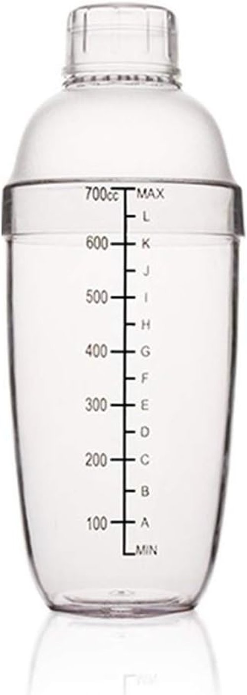 FEOOWV Cocktail Shaker - Transparent Hand Drink Mixer for Boba Tea | 24 oz (700cc) Capacity