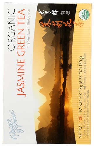Organic Jasmine Green Tea - 100 Count - Prince of Peace