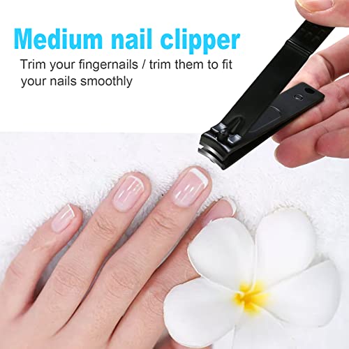 DUCOO 4-Piece Stainless Steel Nail Clipper Set with Nail File and Cutter