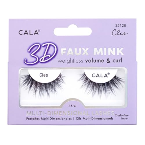 Cala 3D Faux Mink Lashes - Cleo Natural Glam Reusable False Eyelashes
