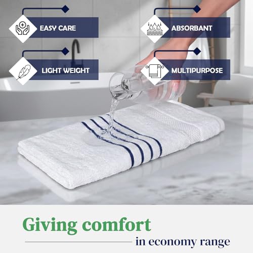Hzesyd Oversized Turkish Cotton Hand Towel - 20x39 Inch White Luxury Towel