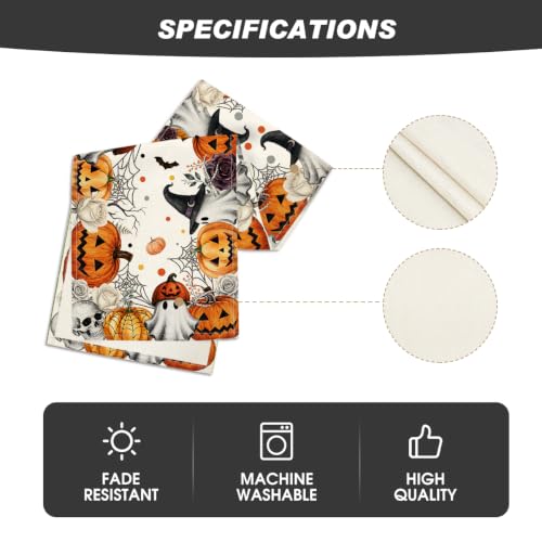 Halloween Table Runner 13x90 Inch Orange Polyester Home Party Decor - Variation of This Listing