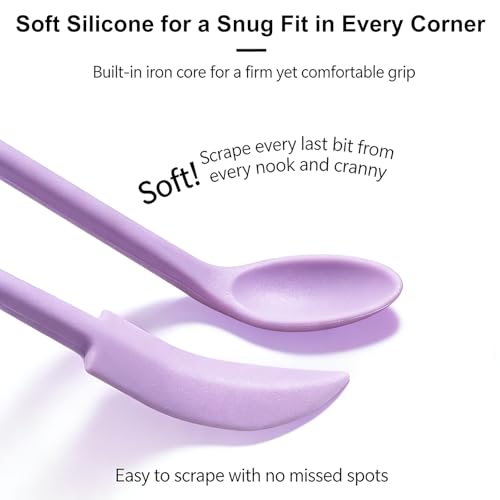 YUCFOREN 5-Piece Silicone Spatula Set for Kitchen & Crafts