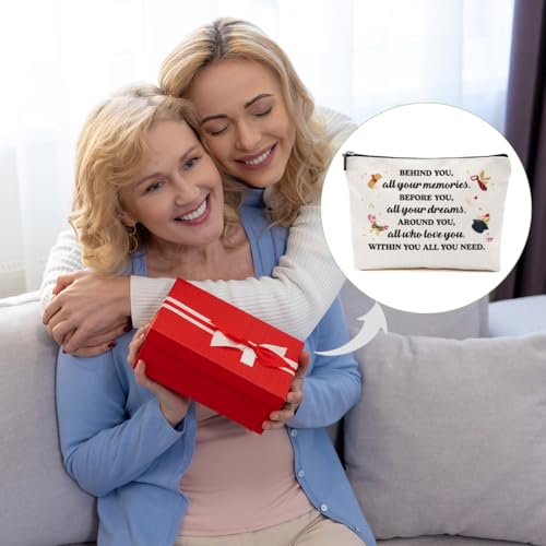 Graduation Gift Linen Makeup Bag Inspirational Cosmetic Pouch