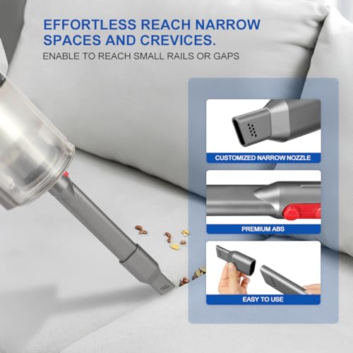 LANMU Crevice Tool & Narrow Nozzle Attachment for Dyson V15 V12 V11 V10 V8 V7