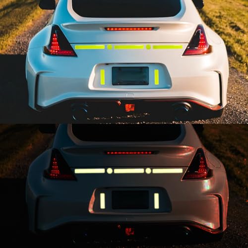 80pcs Reflective Stickers Set, Multi Shapes Bicycle Reflective Decals, Waterproof Outdoor Safety Warning Reflective Stickers for Night Visibility£¨2 Colors£©