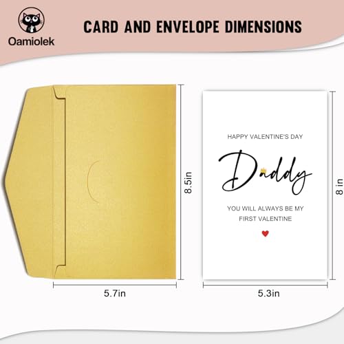 First Valentine's Day Card for Daddy from New Baby | 300gsm Paper
