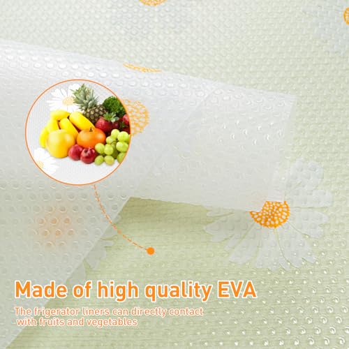 Refrigerator Shelf & Drawer Liners Non-Adhesive Waterproof Protectors - 10 Pcs
