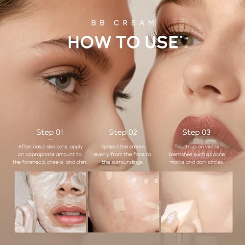 MIESCHER 3-in-1 Hydrating BB Cream, Full-Coverage Foundation & Concealer - Chocolate 420