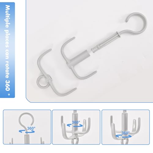 360° Rotatable Tie Hanger Organizer - 2 Piece Set for Closet