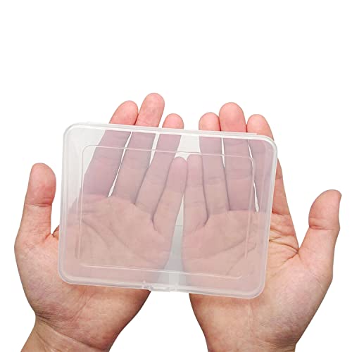 Mini Plastic Storage Containers - 6 Pcs Rectangle Boxes for Crafts