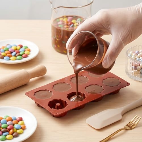 8-Cavity Bundt Silicone Molds for Chocolate & Candy Making