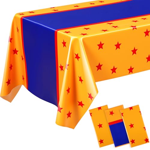 Oudain Anime Theme Party Tablecloth - 3 Pack, 108 x 54 Inch Plastic Cover