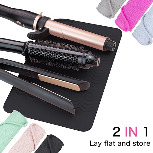 HEYSAM Large Silicone Heat Resistant Mat for Flat Iron & Hair Straightener