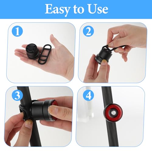 40Pcs Bicycle Light Silicone Straps Bike Silicone Mount Band with Hooks Rubber Light Strap Replacement Strap Black Handlebar Bands for Most Bicycle Lights Sets