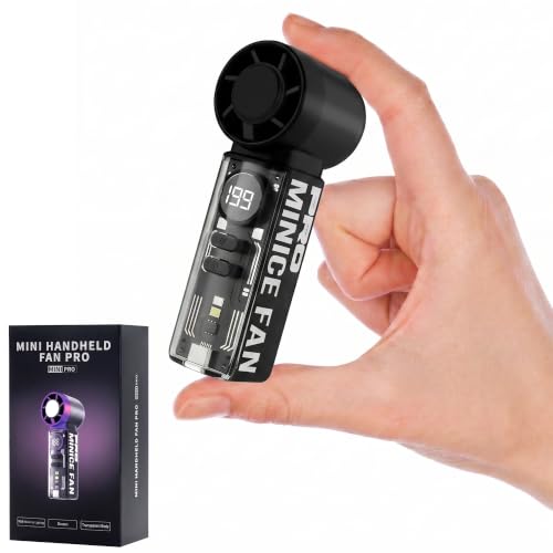 VewePata Portable Handheld Mini Fan, Rechargeable Personal Fan - Black