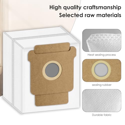 BRUVISH 5-Pack Replacement Dust Bags for iRobot Roomba Combo & Essential