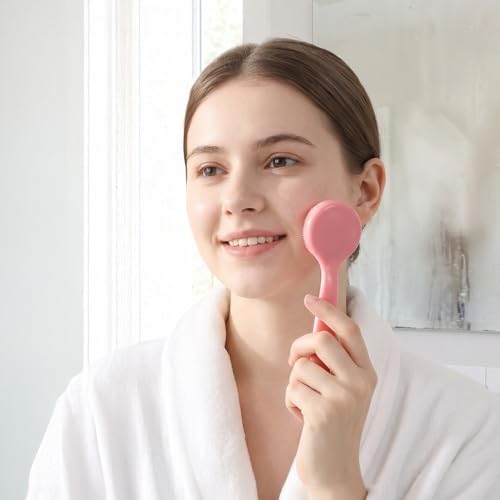 Shimmeroo 4-Piece Silicone Face Cleanser Brush Set for Deep Pore Cleansing