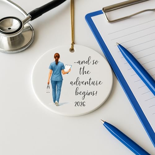 2026 Nurse Graduation Ornament - And So The Adventure Begins Gift