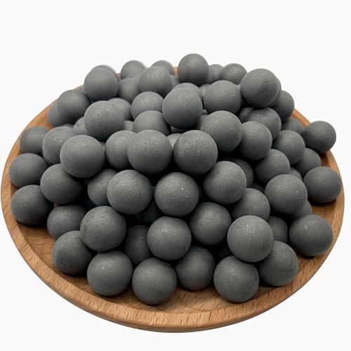 60 Pcs X .50 Cal Aluminum Balls for Self Defense and Target Practice, Reusable Solid Hard 50 Caliber Alu Balls Fit for Umarex T4E TR50/HDP50/HDR50 (Dust Black)