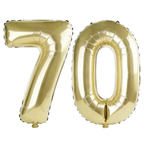 FOBELEC 40-Inch Champagne Gold Number Balloon for Birthday Party Decor