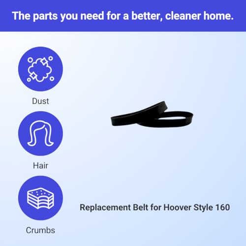 2 Pack Replacement Vacuum Cleaner Belts for Hoover Models 38528-033, 40201160