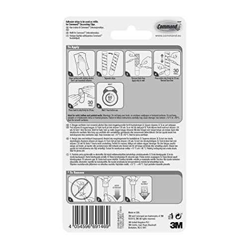 Command Clear Mini Refill Strips - 40 Damage-Free Hanging Strips