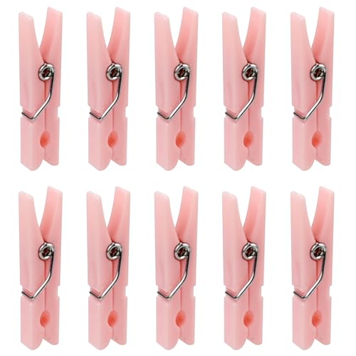 30 Mini Plastic Clothes Pins - 1.4 Inch for DIY Crafts & Baby Showers