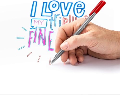 Staedtler Triplus Fineliner Pens - 0.3mm Fine Point, Assorted Colors (Pack of 10)