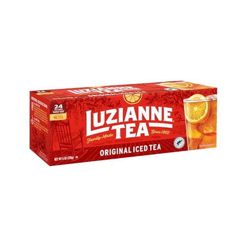 Luzianne Unsweetened Iced Tea Bags, 24 Count – Refreshing Brew