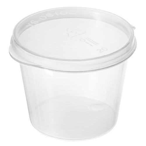 Restaurantware RW Base 1 Ounce Jello Shot Cups 2000 Microwave-Safe Portion Cups - Crack-Resistant Disposable Clear Plastic Sauce Containers For Samples Condiments Or Toppings