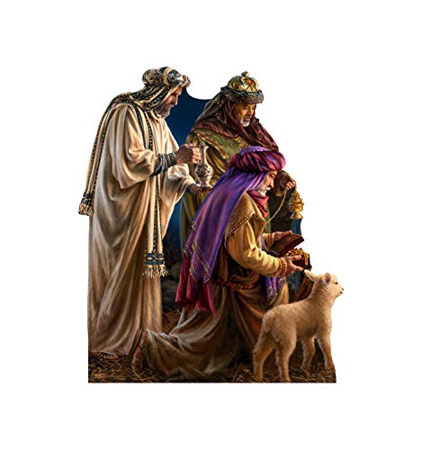 Cardboard People Three Wise Men Cardboard Cutout - Dona Gelsinger Art, 55"