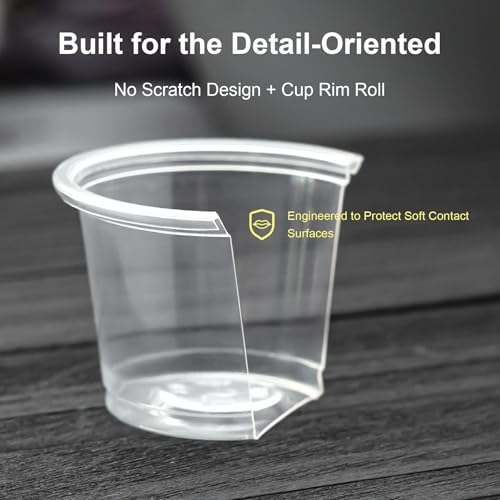 HOMIP 200-Pack 1oz Plastic Portion Cups for Sauces & Condiments