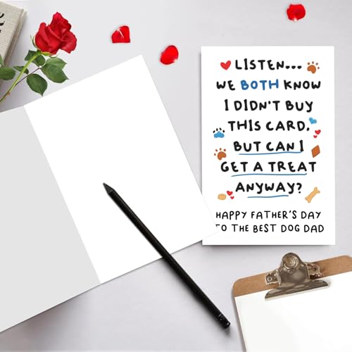 Funny Dog Dad Father's Day Card - Heartfelt Message for Pet Lovers