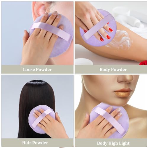 Mozeat Lens 5 Inch Ultra Soft Velour Body Powder Puff & Makeup Sponge