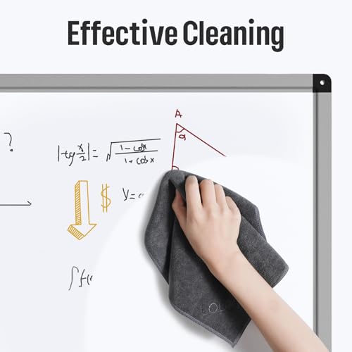 loukin Magnetic Dry Erase Cloth - 12x12 Microfiber Cleaning Cloth (Grey)