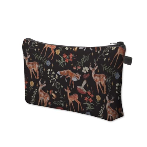 Loomifang Small Makeup Bag, Water-Resistant Cosmetic Organizer Case