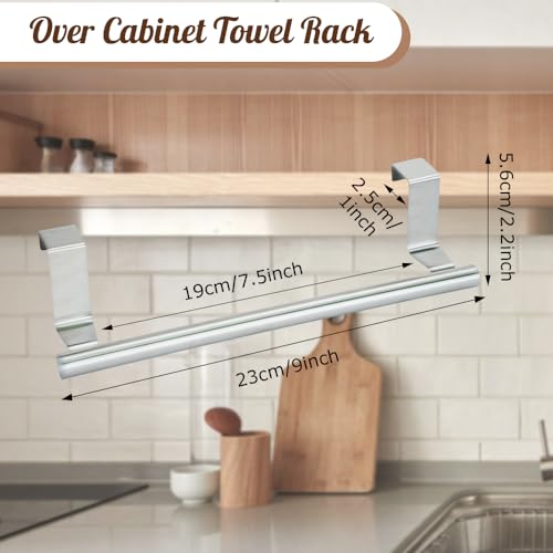 4-Piece Stainless Steel Over-Cabinet Towel Rack Holder (23.5cm)