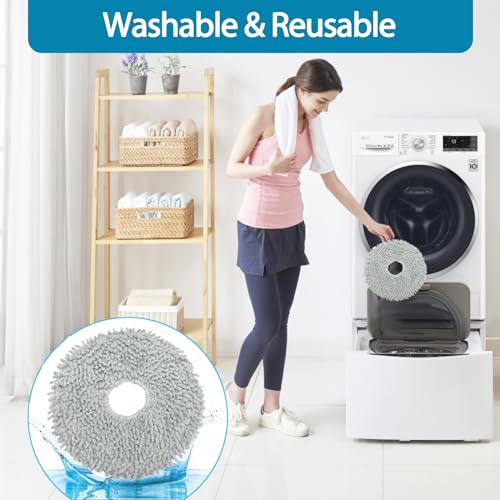 KGC 6-Pack Microfiber Mop Pads for Dreame L10s, L10, X40, X30 Ultra