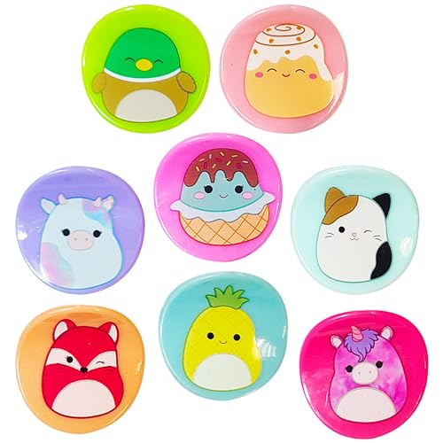 Squishmallows Butterfly Hair Clips 8-Pack Small Claw Clips Multi Color