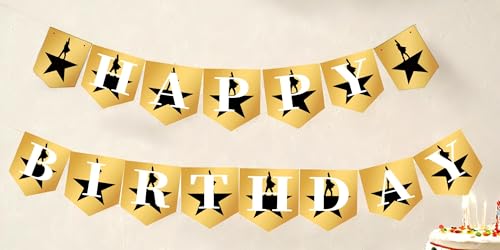Happy Birthday Banner for Hamilton Fans - 15pcs Musical Decor