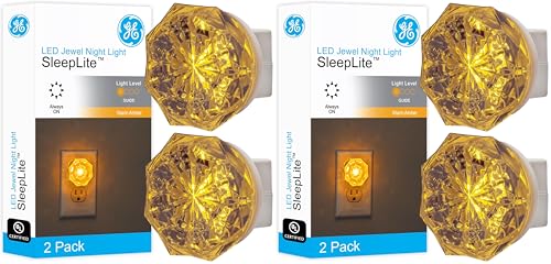 GE Jewel LED Night Light with Dusk to Dawn Sensor, 4 Pack