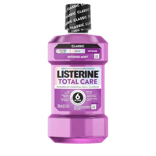 Listerine Total Care Anticavity Mouthwash, Intense Mint, 250 mL
