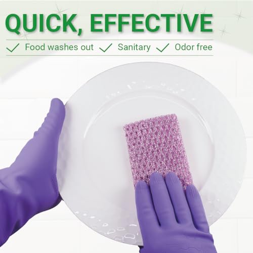 Olivia Tree Heavy Duty Dish Wash Net, Non-Scratch Kitchen Scrubbers - 4 Pack