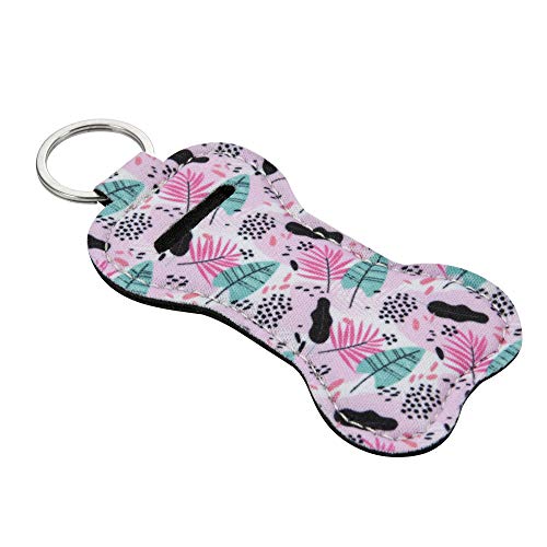 Neoprene Chapstick Lipstick Keychain Holder 5-Pack Lip Balm Pouch