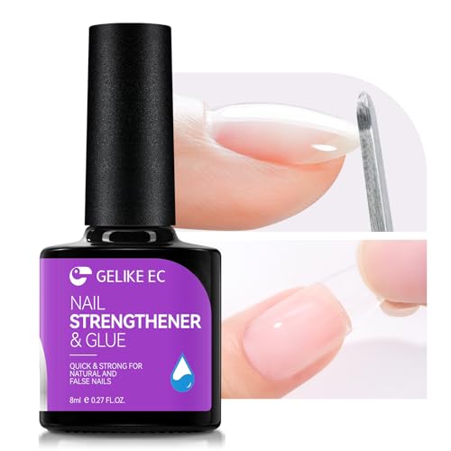 Gelike EC 6-in-1 Nail Glue Gel & Protein Strengthener for Clear Repair